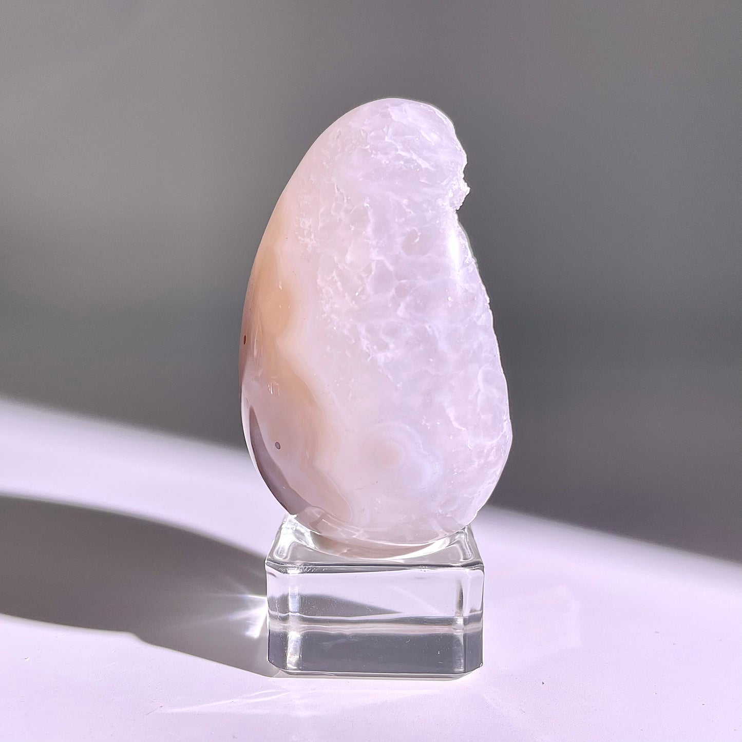 B765◇彩晶マシュマロ エッグ◇54×35×26mm◇天然石・鉱物・パワーストーン