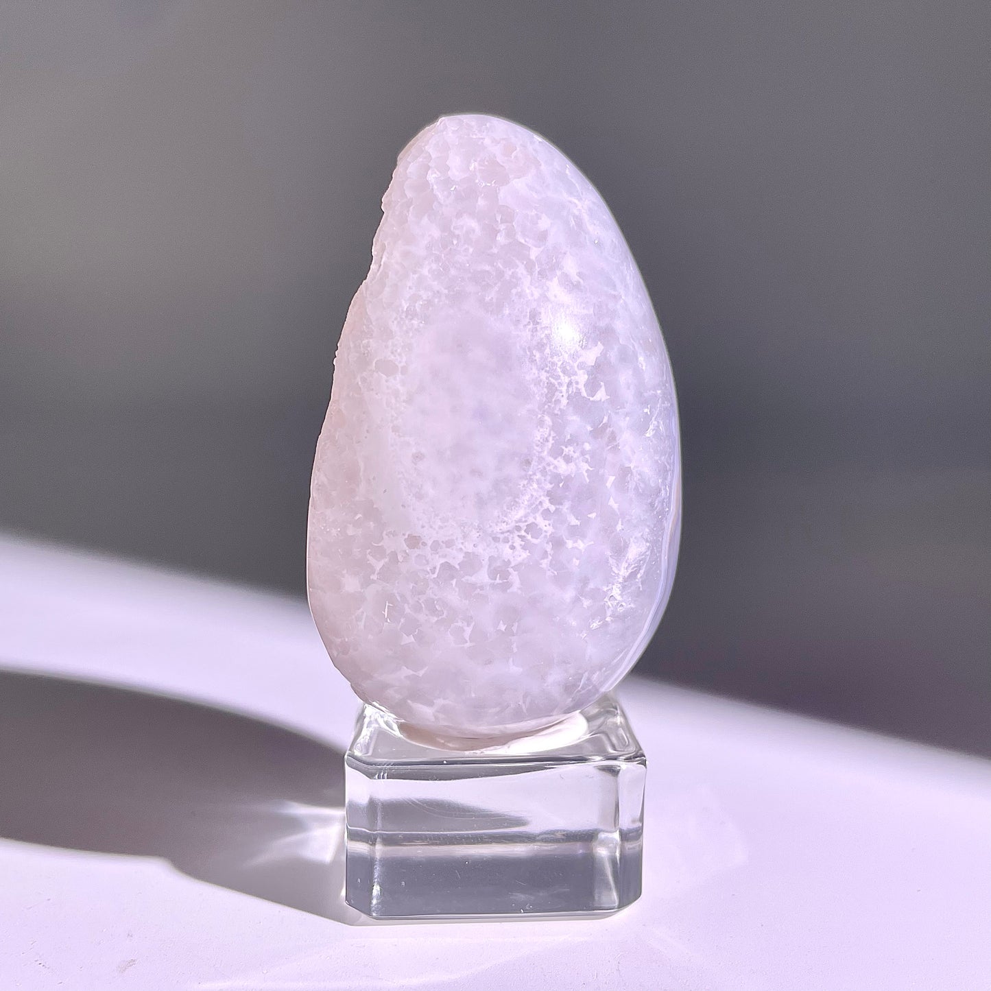 B765◇彩晶マシュマロ エッグ◇54×35×26mm◇天然石・鉱物・パワーストーン