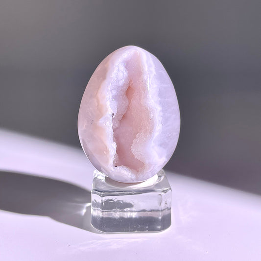 B766◇彩晶マシュマロ エッグ◇32×22×18mm◇天然石・鉱物・パワーストーン