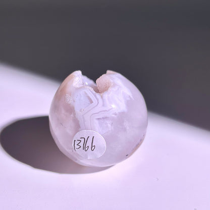 B766◇彩晶マシュマロ エッグ◇32×22×18mm◇天然石・鉱物・パワーストーン