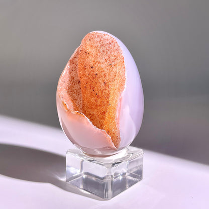B767◇彩晶マシュマロ エッグ◇60×44×37mm◇天然石・鉱物・パワーストーン