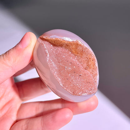 B767◇彩晶マシュマロ エッグ◇60×44×37mm◇天然石・鉱物・パワーストーン