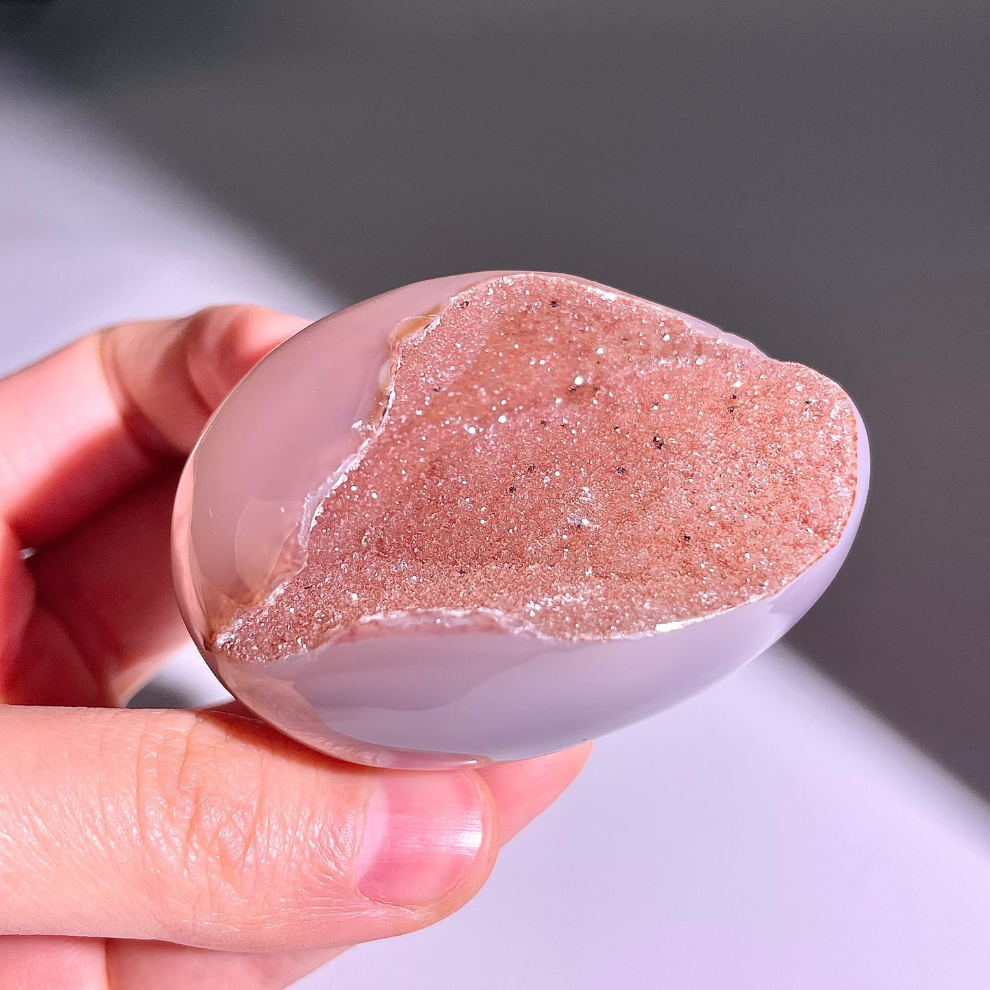 B767◇彩晶マシュマロ エッグ◇60×44×37mm◇天然石・鉱物・パワーストーン