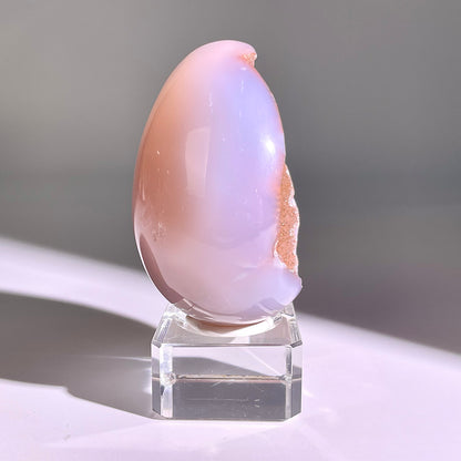 B768◇彩晶マシュマロ エッグ◇76×56×43mm◇天然石・鉱物・パワーストーン