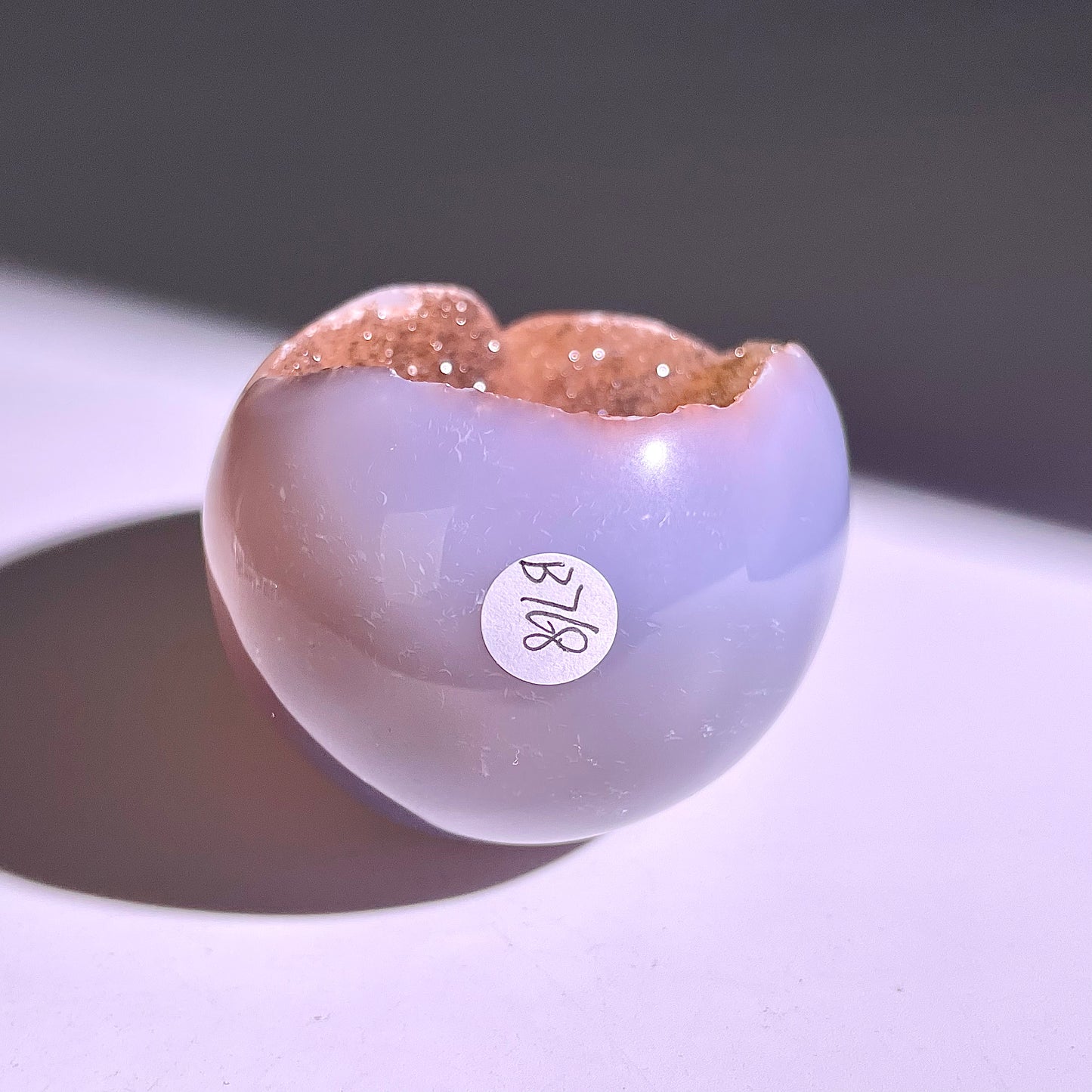 B768◇彩晶マシュマロ エッグ◇76×56×43mm◇天然石・鉱物・パワーストーン
