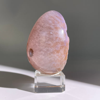 B769◇彩晶マシュマロ エッグ◇86×64×52mm◇天然石・鉱物・パワーストーン