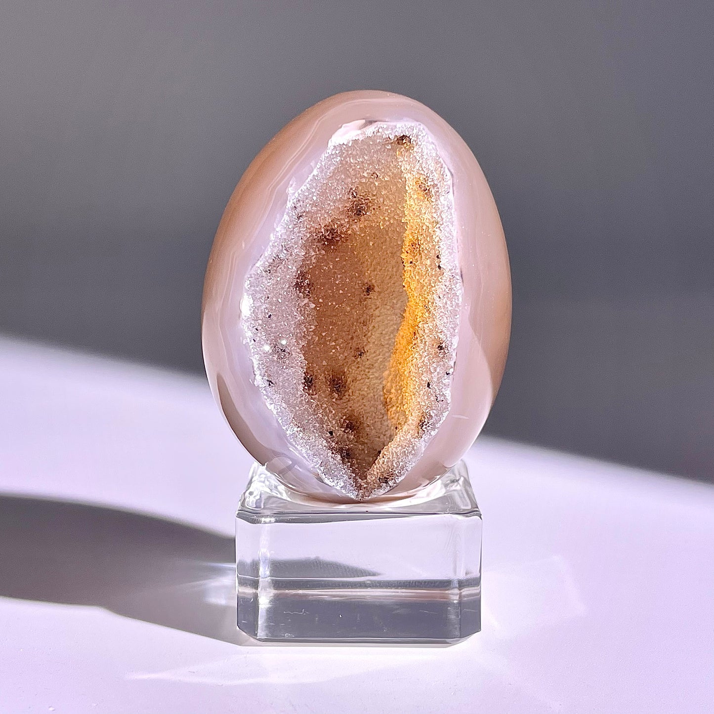B773◇彩晶マシュマロ エッグ◇51×38×30mm◇天然石・鉱物・パワーストーン
