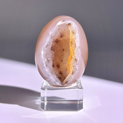 B773◇彩晶マシュマロ エッグ◇51×38×30mm◇天然石・鉱物・パワーストーン