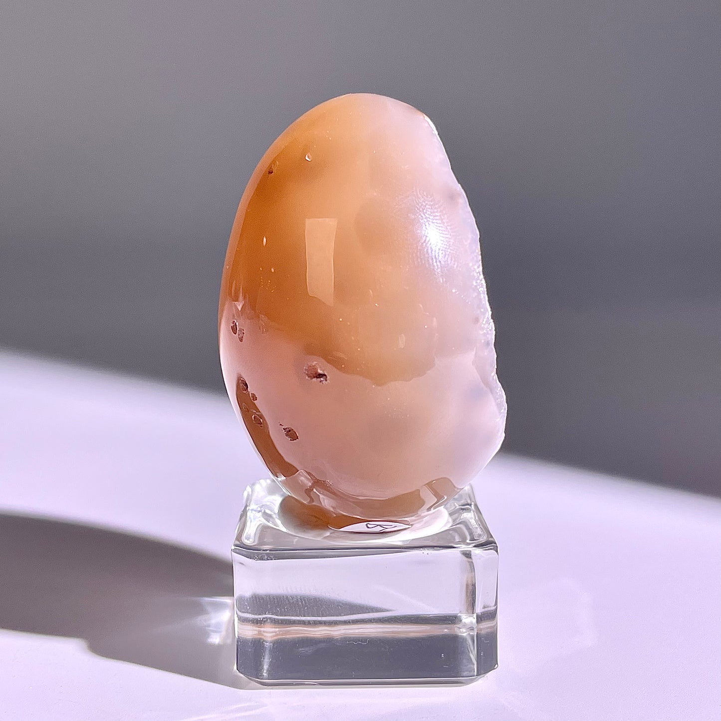 B773◇彩晶マシュマロ エッグ◇51×38×30mm◇天然石・鉱物・パワーストーン