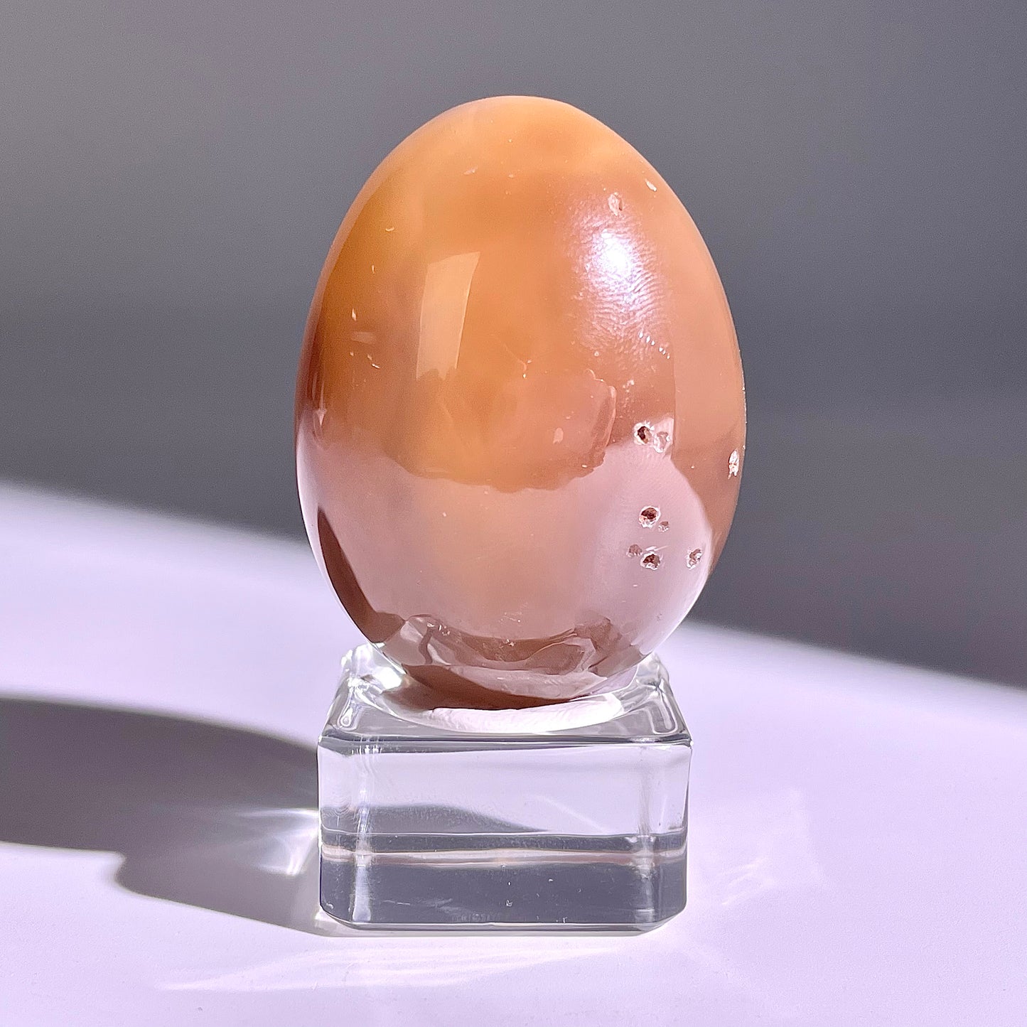 B773◇彩晶マシュマロ エッグ◇51×38×30mm◇天然石・鉱物・パワーストーン