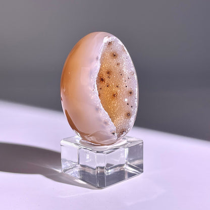 B773◇彩晶マシュマロ エッグ◇51×38×30mm◇天然石・鉱物・パワーストーン