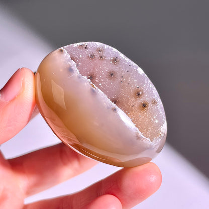B773◇彩晶マシュマロ エッグ◇51×38×30mm◇天然石・鉱物・パワーストーン
