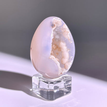 B774◇彩晶マシュマロ エッグ◇46×34×28mm◇天然石・鉱物・パワーストーン