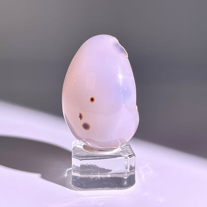 B774◇彩晶マシュマロ エッグ◇46×34×28mm◇天然石・鉱物・パワーストーン