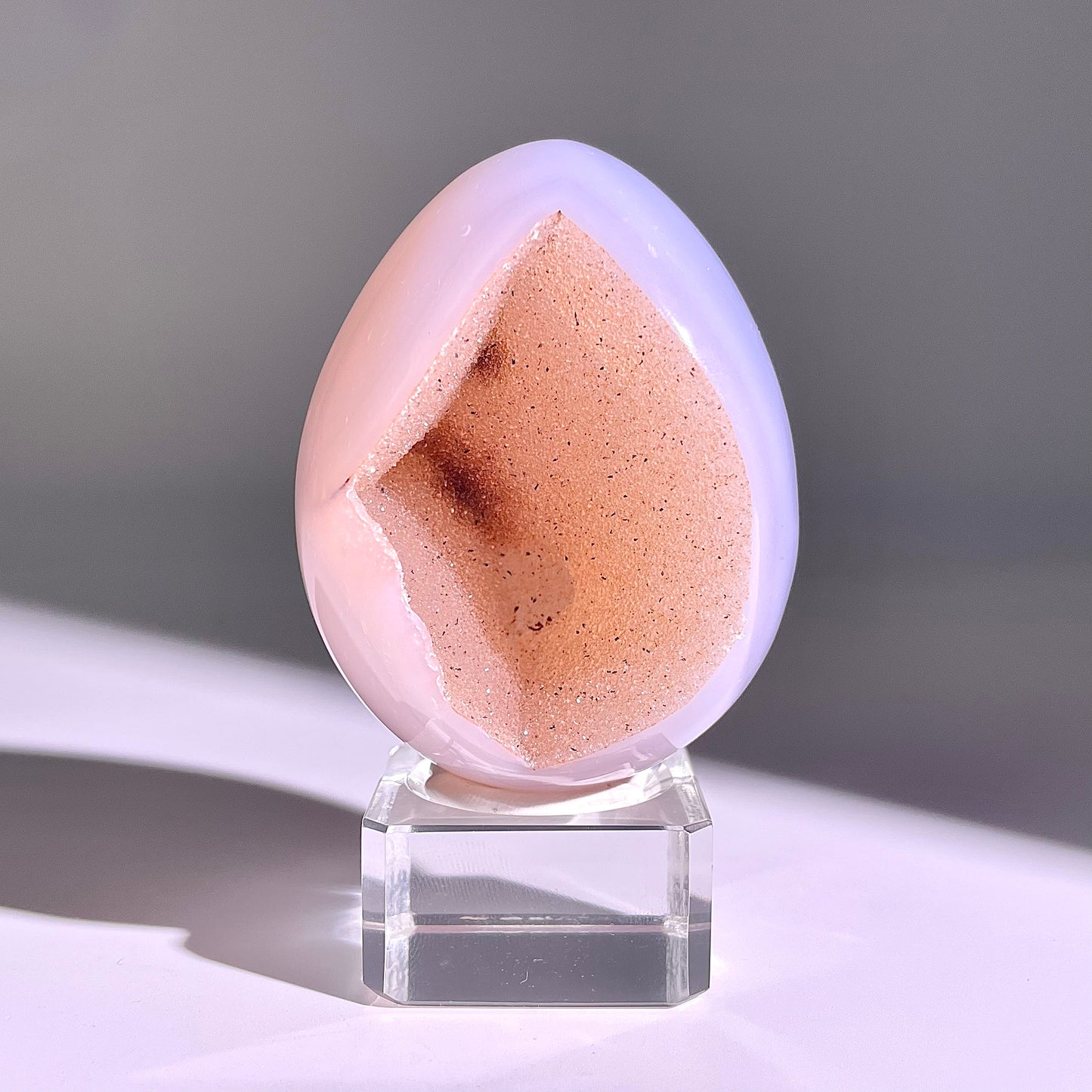 B775◇彩晶マシュマロ エッグ◇66×51×42mm◇天然石・鉱物・パワーストーン