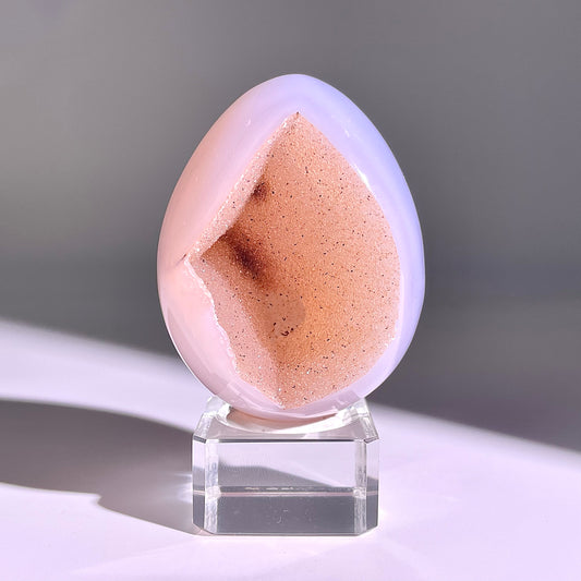 B775◇彩晶マシュマロ エッグ◇66×51×42mm◇天然石・鉱物・パワーストーン