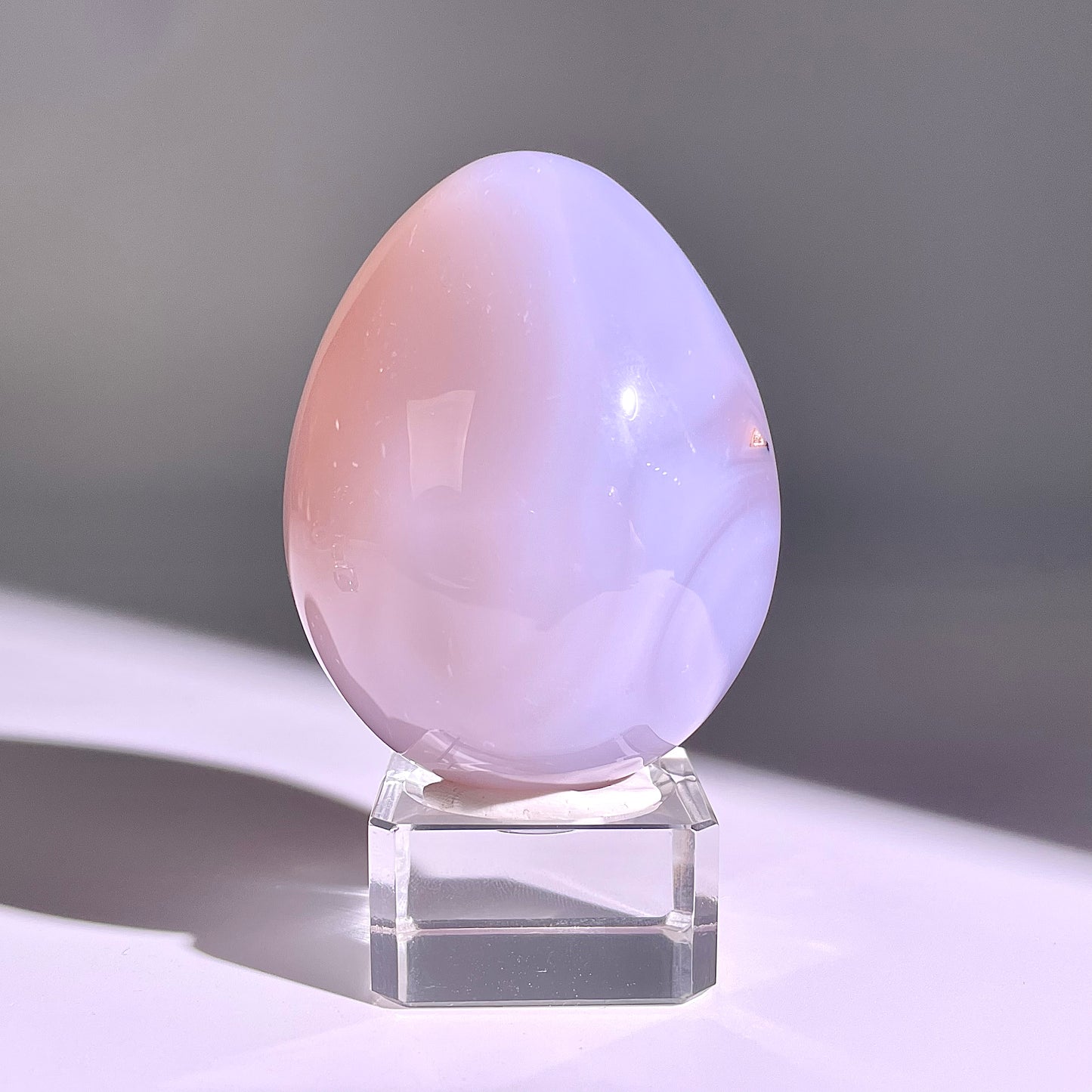 B775◇彩晶マシュマロ エッグ◇66×51×42mm◇天然石・鉱物・パワーストーン