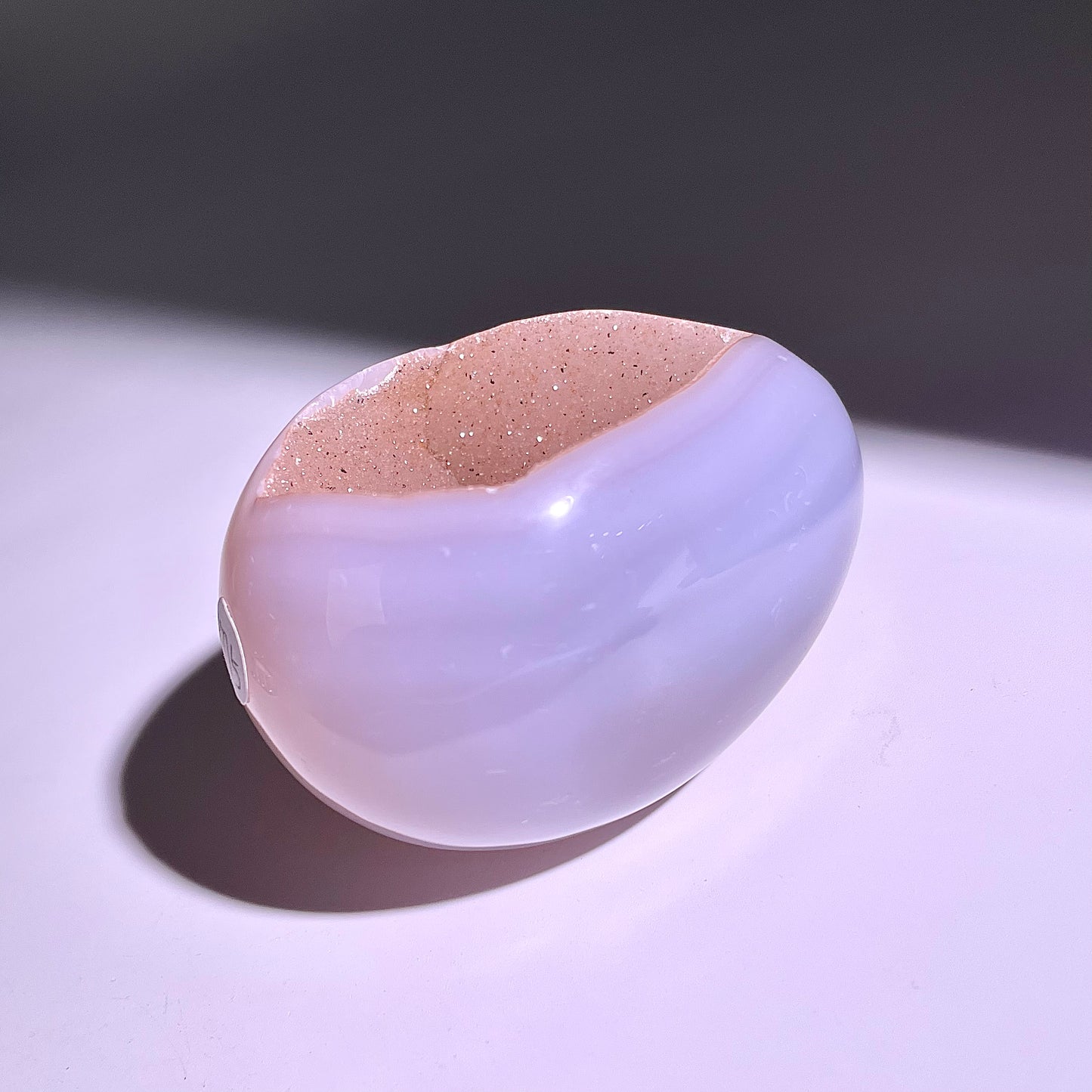B775◇彩晶マシュマロ エッグ◇66×51×42mm◇天然石・鉱物・パワーストーン
