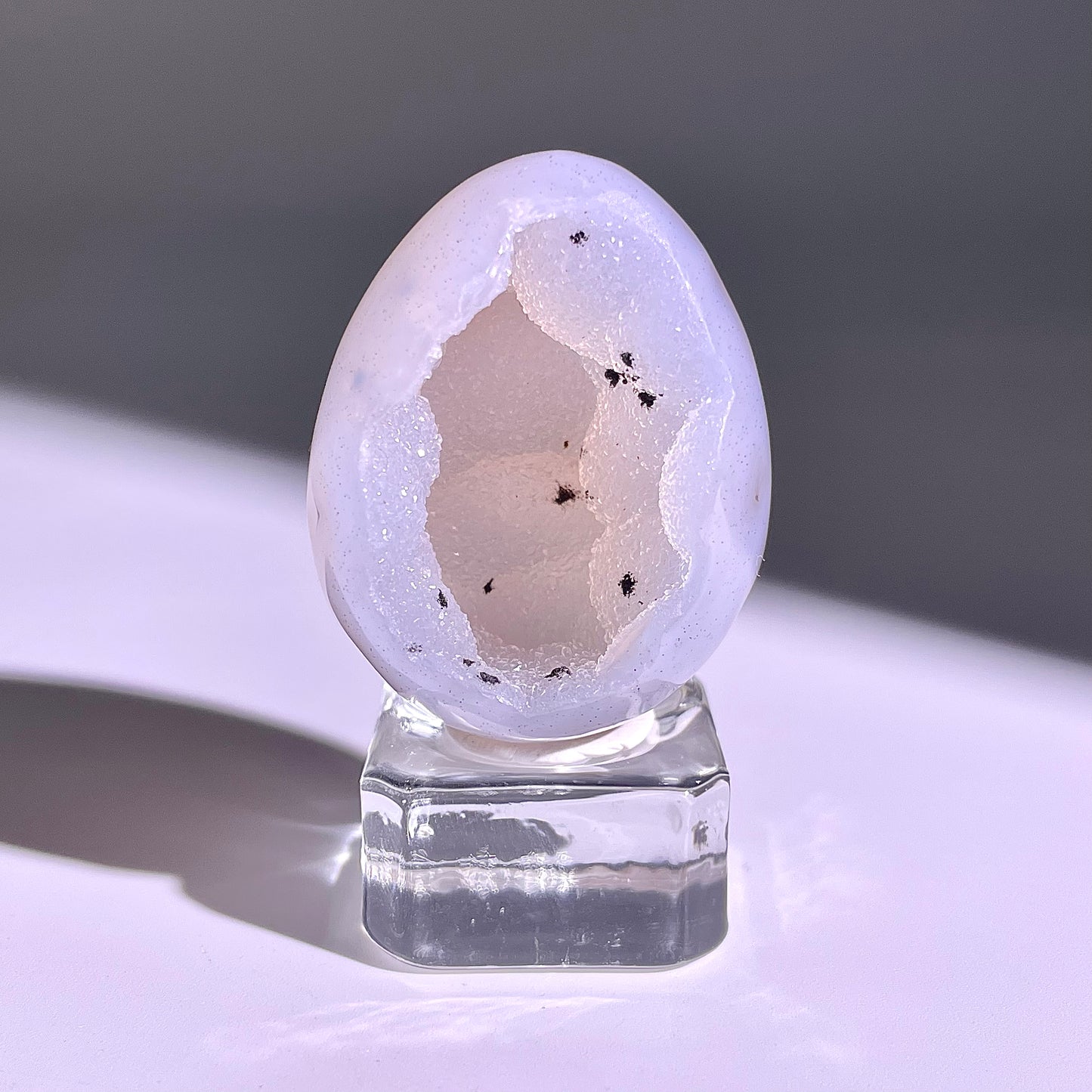 B776◇彩晶マシュマロ エッグ◇40×31×27mm◇天然石・鉱物・パワーストーン