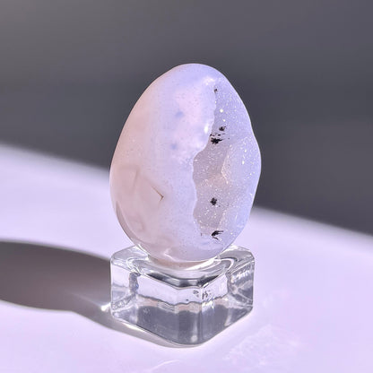 B776◇彩晶マシュマロ エッグ◇40×31×27mm◇天然石・鉱物・パワーストーン