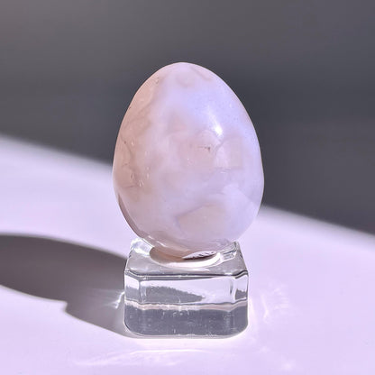 B776◇彩晶マシュマロ エッグ◇40×31×27mm◇天然石・鉱物・パワーストーン
