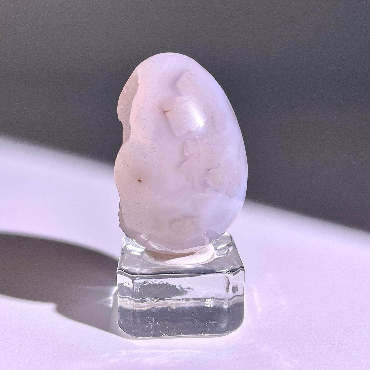 B776◇彩晶マシュマロ エッグ◇40×31×27mm◇天然石・鉱物・パワーストーン