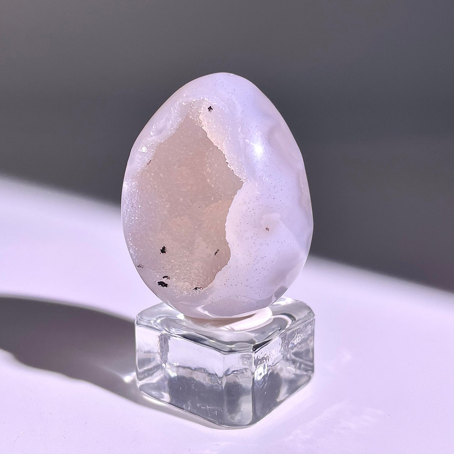 B776◇彩晶マシュマロ エッグ◇40×31×27mm◇天然石・鉱物・パワーストーン