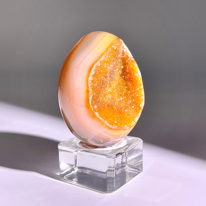 B777◇彩晶マシュマロ エッグ◇50×44×24mm◇天然石・鉱物・パワーストーン