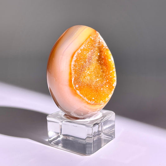 B777◇彩晶マシュマロ エッグ◇50×44×24mm◇天然石・鉱物・パワーストーン