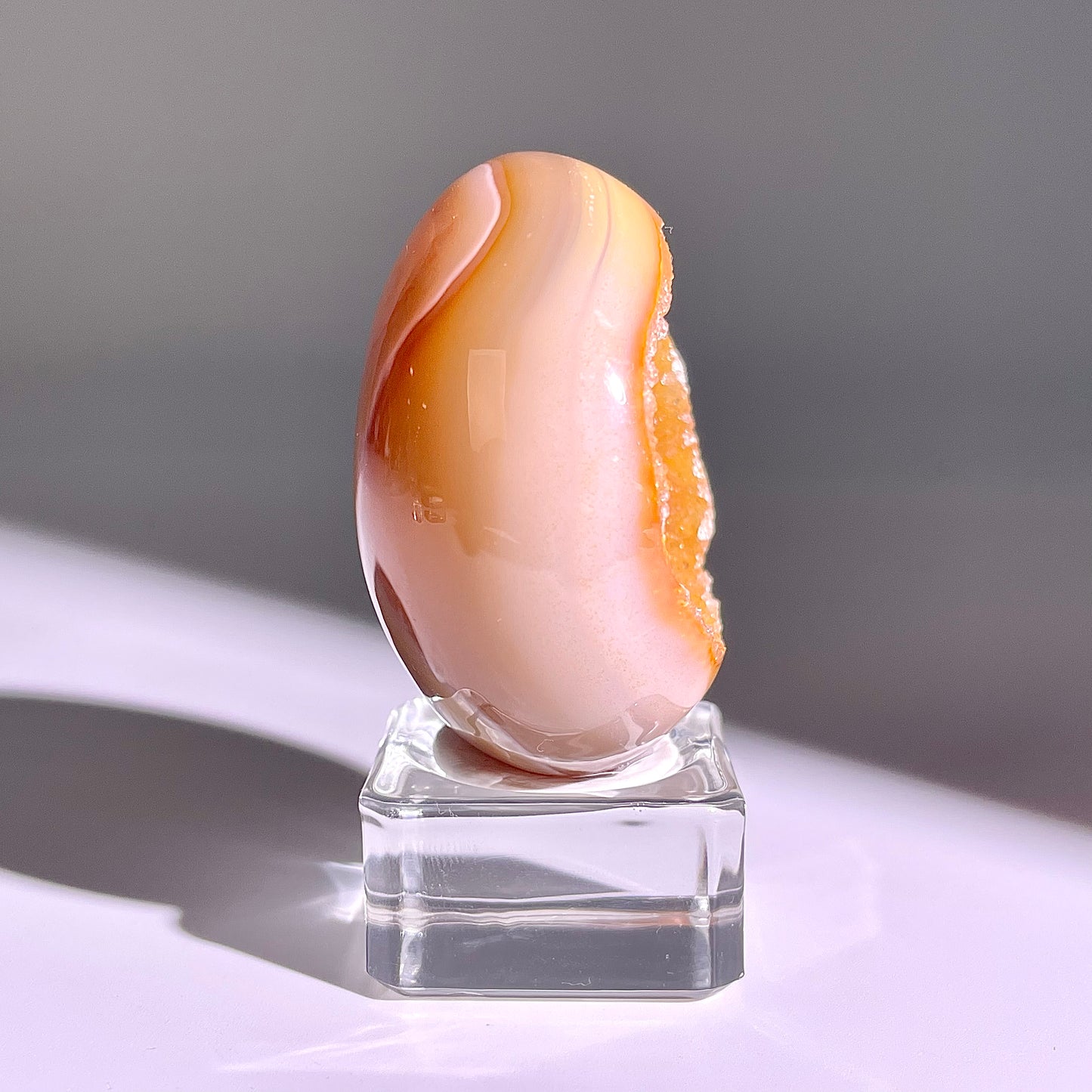 B777◇彩晶マシュマロ エッグ◇50×44×24mm◇天然石・鉱物・パワーストーン