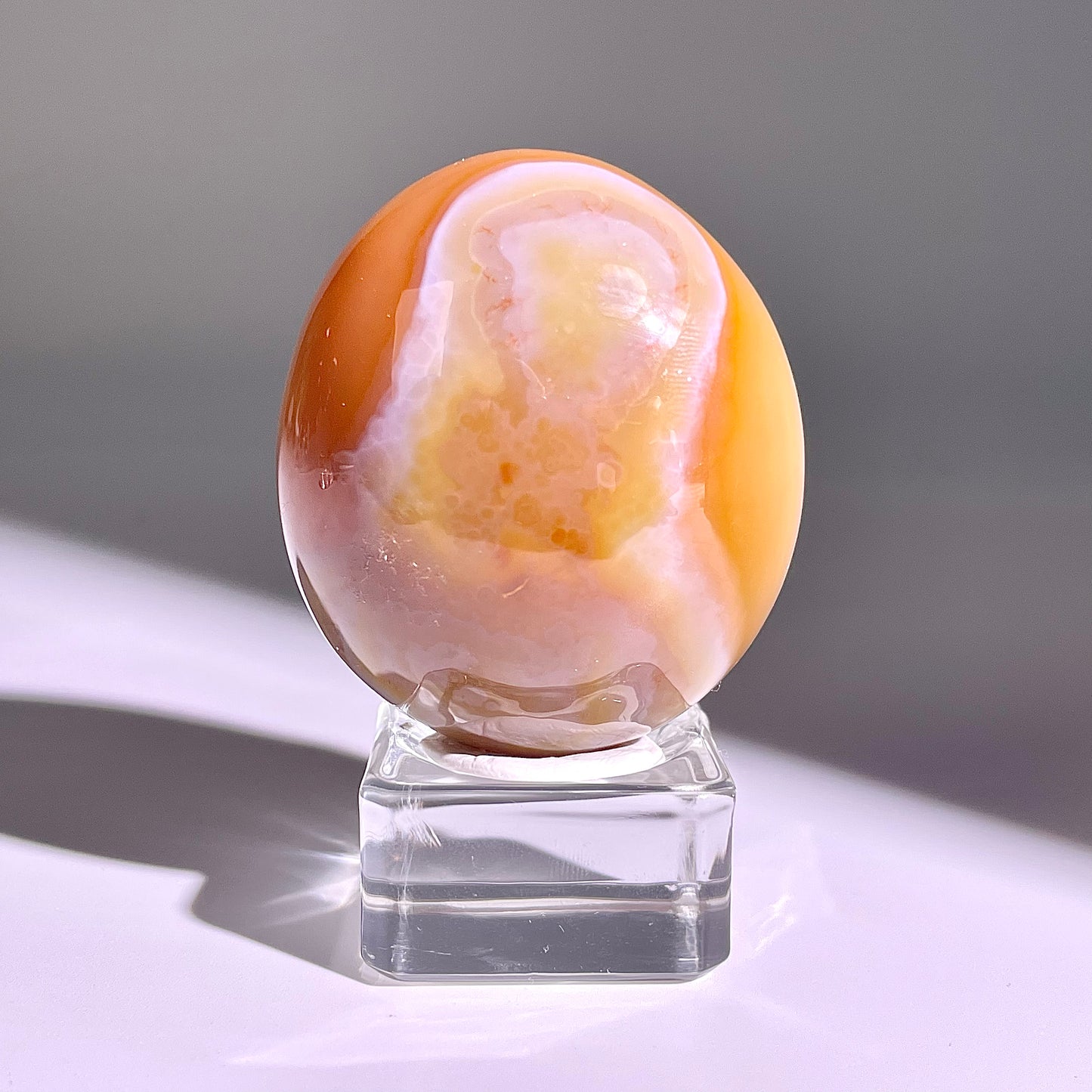 B777◇彩晶マシュマロ エッグ◇50×44×24mm◇天然石・鉱物・パワーストーン