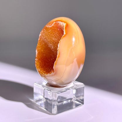 B777◇彩晶マシュマロ エッグ◇50×44×24mm◇天然石・鉱物・パワーストーン