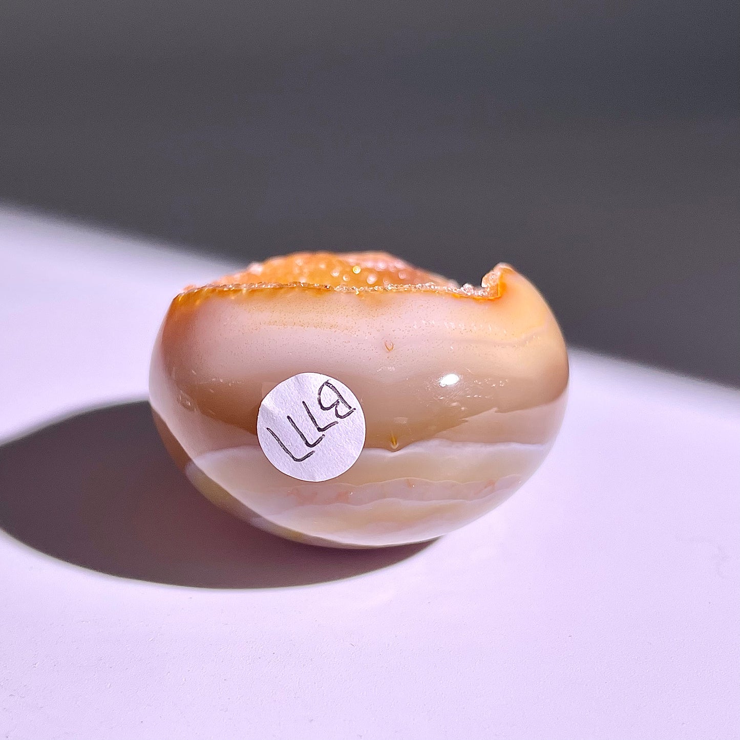B777◇彩晶マシュマロ エッグ◇50×44×24mm◇天然石・鉱物・パワーストーン