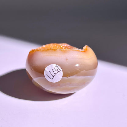 B777◇彩晶マシュマロ エッグ◇50×44×24mm◇天然石・鉱物・パワーストーン