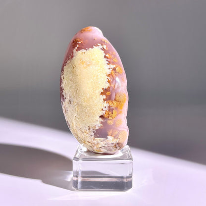 B778◇彩晶マシュマロ エッグ◇68×44×35mm◇天然石・鉱物・パワーストーン