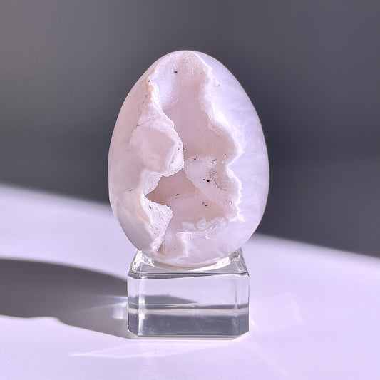 B779◇彩晶マシュマロ エッグ◇54×41×35mm◇天然石・鉱物・パワーストーン