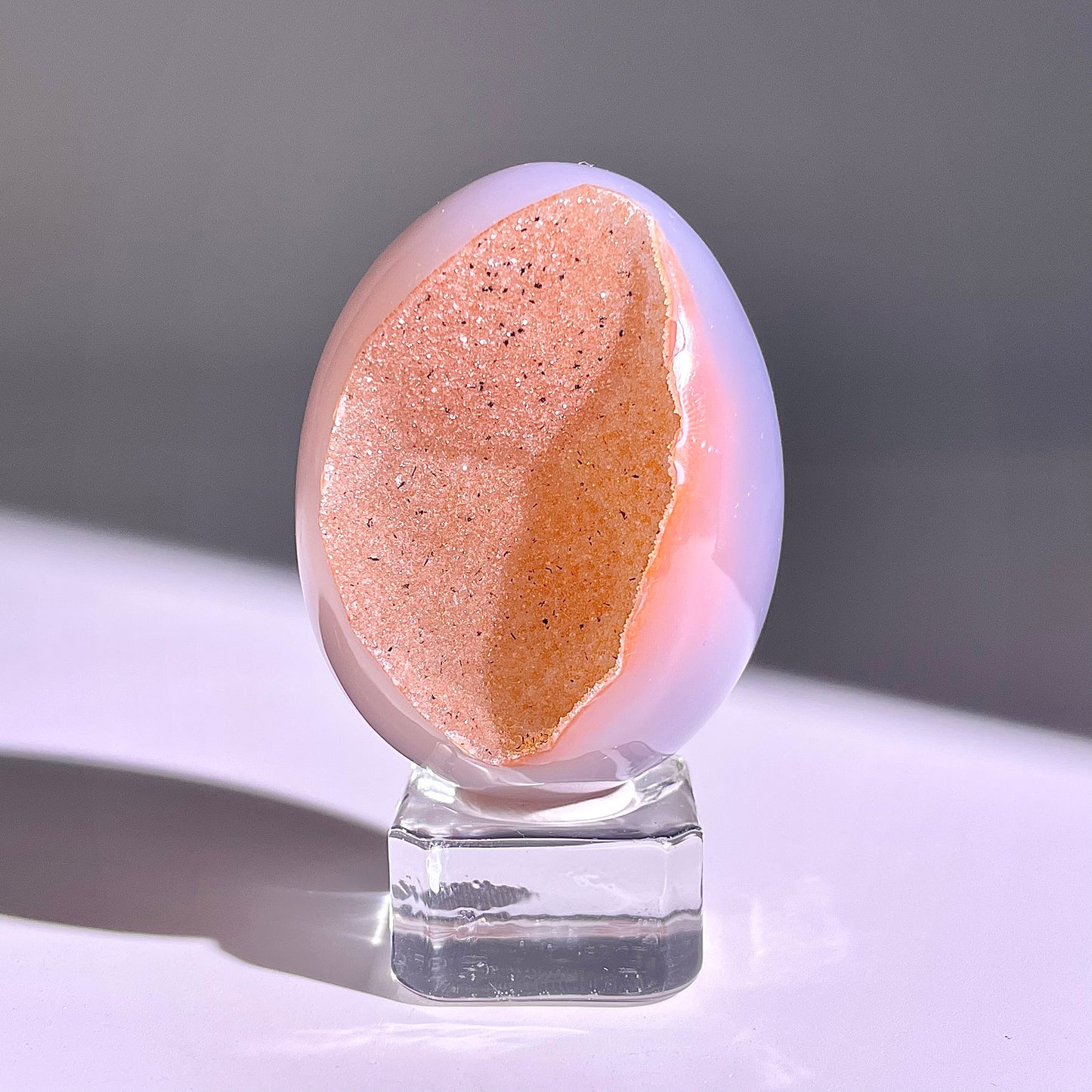 B780◇彩晶マシュマロ エッグ◇52×39×31mm◇天然石・鉱物・パワーストーン