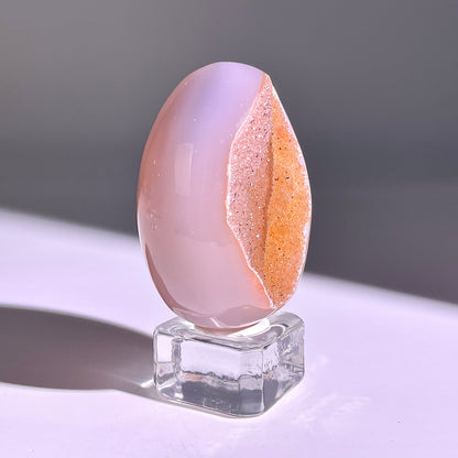 B780◇彩晶マシュマロ エッグ◇52×39×31mm◇天然石・鉱物・パワーストーン