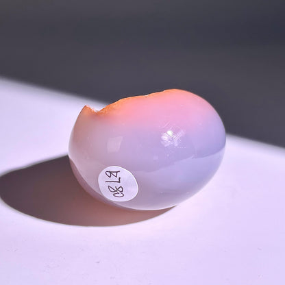 B780◇彩晶マシュマロ エッグ◇52×39×31mm◇天然石・鉱物・パワーストーン
