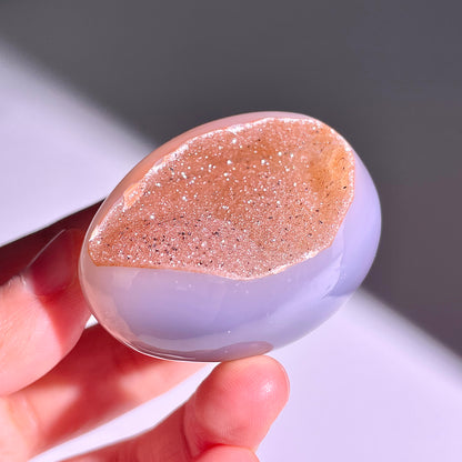 B780◇彩晶マシュマロ エッグ◇52×39×31mm◇天然石・鉱物・パワーストーン