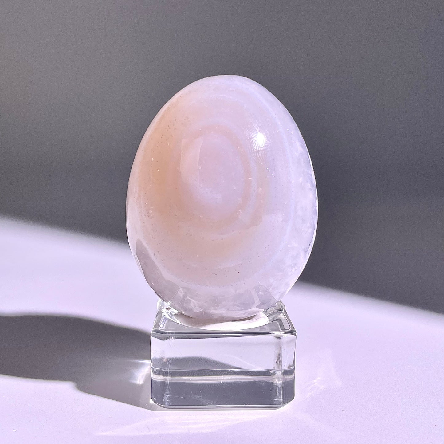B781◇彩晶マシュマロ エッグ◇53×40×35mm◇天然石・鉱物・パワーストーン