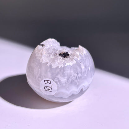 B781◇彩晶マシュマロ エッグ◇53×40×35mm◇天然石・鉱物・パワーストーン
