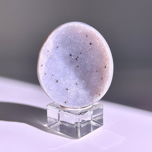 B783◇彩晶マシュマロ エッグ◇56×49×23mm◇天然石・鉱物・パワーストーン