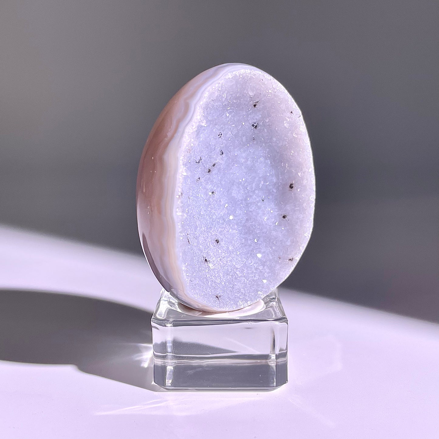 B783◇彩晶マシュマロ エッグ◇56×49×23mm◇天然石・鉱物・パワーストーン