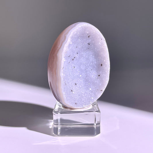 B783◇彩晶マシュマロ エッグ◇56×49×23mm◇天然石・鉱物・パワーストーン