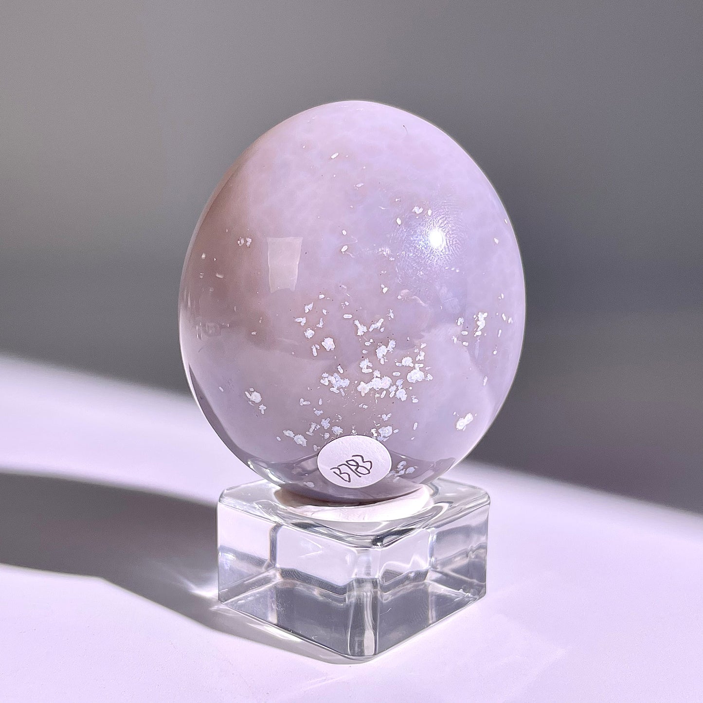 B783◇彩晶マシュマロ エッグ◇56×49×23mm◇天然石・鉱物・パワーストーン