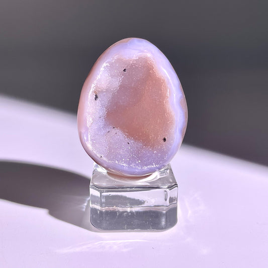 B784◇彩晶マシュマロ エッグ◇39×31×26mm◇天然石・鉱物・パワーストーン