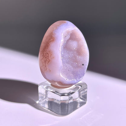 B784◇彩晶マシュマロ エッグ◇39×31×26mm◇天然石・鉱物・パワーストーン