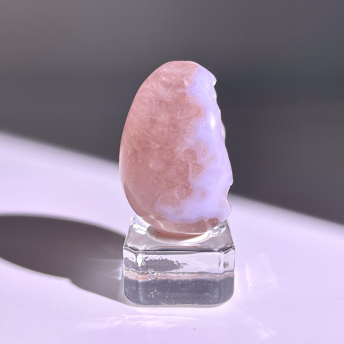 B784◇彩晶マシュマロ エッグ◇39×31×26mm◇天然石・鉱物・パワーストーン