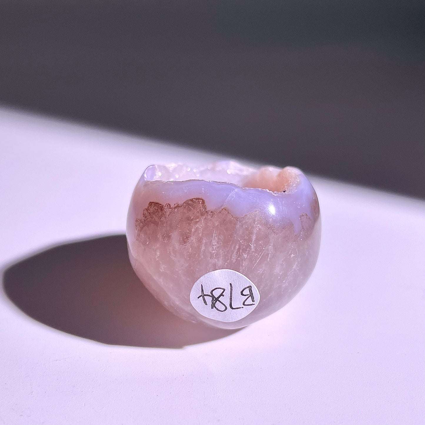 B784◇彩晶マシュマロ エッグ◇39×31×26mm◇天然石・鉱物・パワーストーン